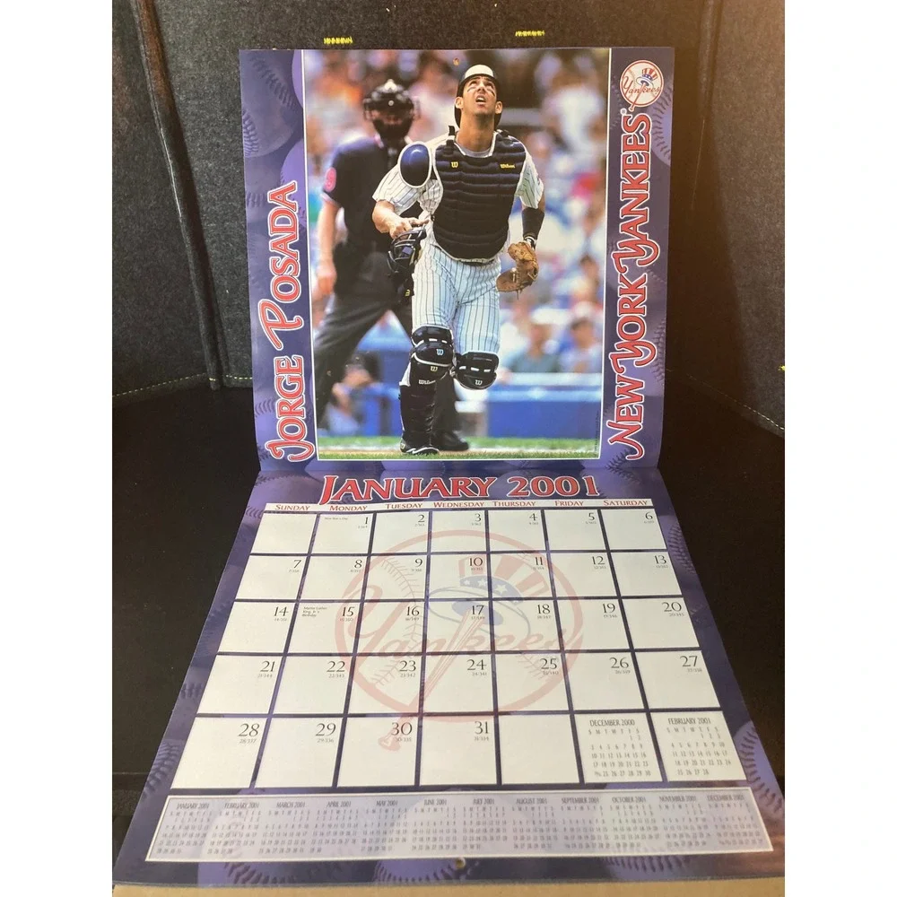 New York Yankees 2001 Team Calendar MLB Vintage Derek Jeter Jorge Posada JT & Co